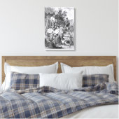 Het bouwen van de Logcabine Canvas Afdruk (Insitu (Slaapkamer))