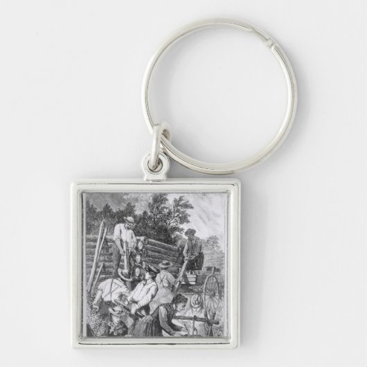 Het bouwen van de Logcabine Sleutelhanger (Voorkant)