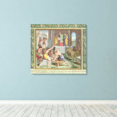 Het bouwen van de tempel van Solomon, illustratie  Canvas Afdruk (Insitu (Houten vloer))