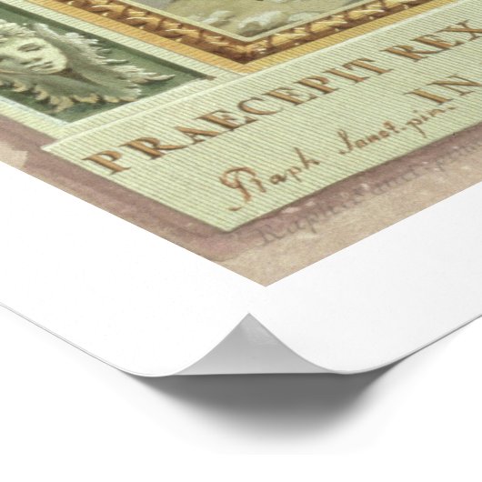 Het bouwen van de tempel van Solomon, illustratie  Poster (Hoek)