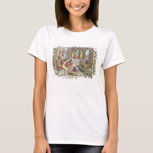 Het bouwen van de tempel van Solomon, illustratie T-shirt (Voorkant)