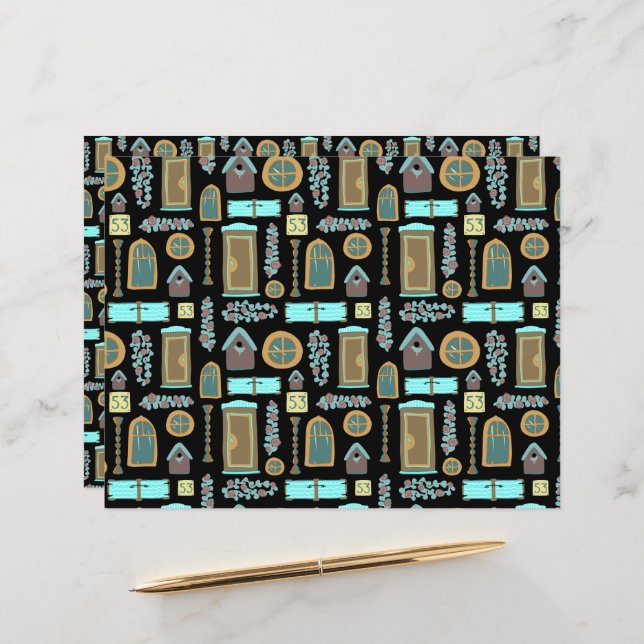 Het bouwen van een huis Scrapbooking (Voorkant / Achterkant in situ)