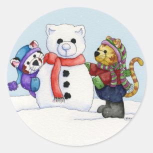 Het bouwen van een Snow Cat Sticker