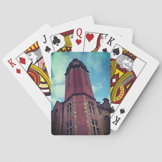Het bovenste deel van het gebouw pokerkaarten (Achterkant)