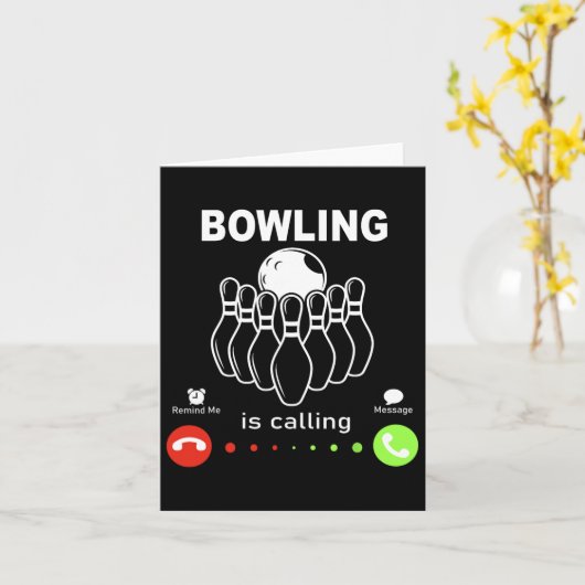 Het bowlen roept kaart (Gele Bloem)
