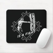 Het Boxing Quote Life is een gevecht Muismat (Met muis)