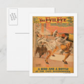 Het boze oog 'Een vogel & een fles' theater Briefkaart (Voorkant / Achterkant)