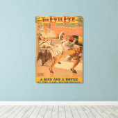 Het boze oog 'Een vogel & een fles' theater Canvas Afdruk (Insitu (Houten vloer))