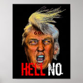 Het boze President Trump Devil Anti-Christus Poster (Voorkant)