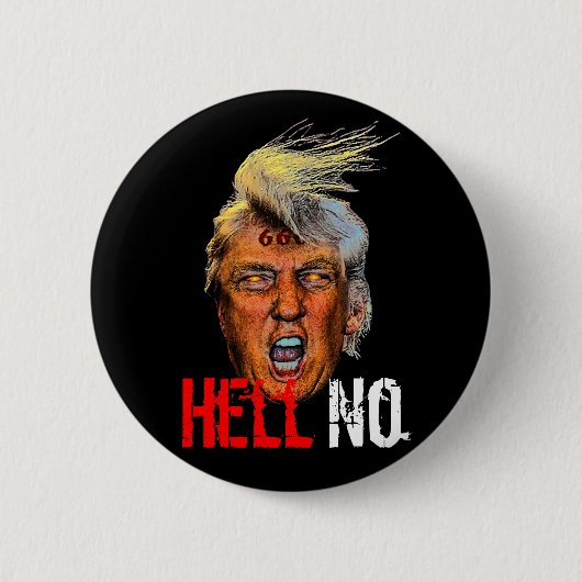 Het boze President Trump Devil Anti-Christus Ronde Button 5,7 Cm (Voorkant)