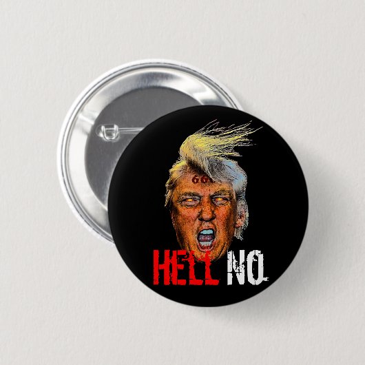 Het boze President Trump Devil Anti-Christus Ronde Button 5,7 Cm (Voorkant /achterkant)