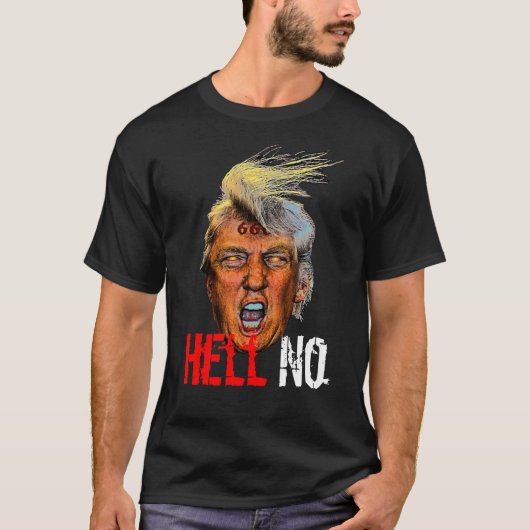 Het boze President Trump Devil Anti-Christus T-shirt (Voorkant)