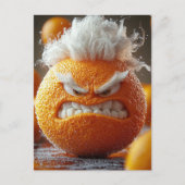 Het Boze Sinaasappel Fruit Briefkaart (Voorkant)