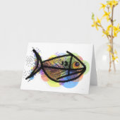 HET BOZE WENSKAART VAN VISSEN KAART (Gele Bloem)