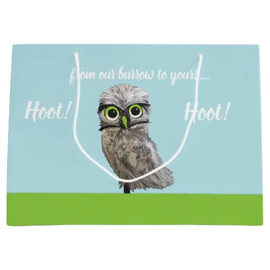 Het branden van boomkorschilderingen large cadeautasje (Voorkant)