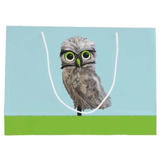 Het branden van boomkorschilderingen large cadeautasje (Achterkant)