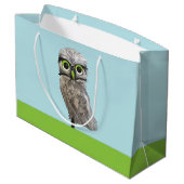 Het branden van boomkorschilderingen large cadeautasje (Achterkant Gekanteld)