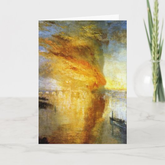 Het Branden van de Hogerhuizen en het Lagerhuis Kaart (Voorkant)