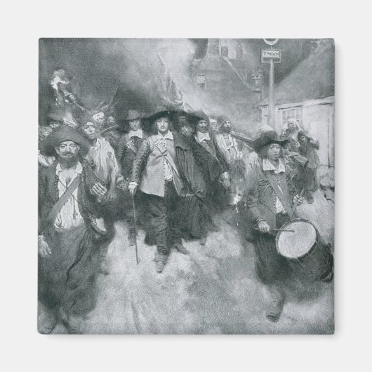 Het branden van Jamestown Magneet (Voorkant)