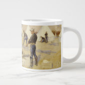 Het branden van kerstrundvlees in een Cavalry Camp Grote Koffiekop (Rechts)