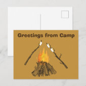 Het branden van Marshmallows Groetings van het Bri Briefkaart (Voorkant / Achterkant)
