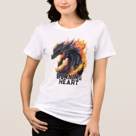 Het brandende hart van de draak Tri-Blend shirt