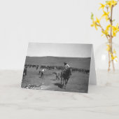 Het brandmerken van cowboys kaart (Gele Bloem)