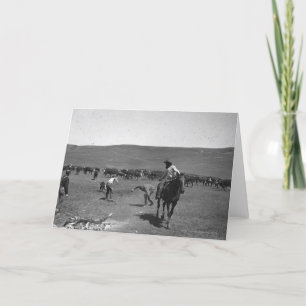 Het brandmerken van cowboys kaart