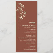 Het Breath Wedding Menu van Gypsophila Terracotta  (Voorkant)