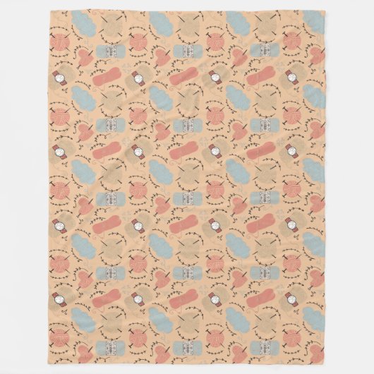 Het Brei Leven Fleece Deken (Voorkant)