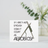 Het breien Aerobics Briefkaart (Staand voorkant)