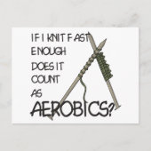Het breien Aerobics Briefkaart (Voorkant)