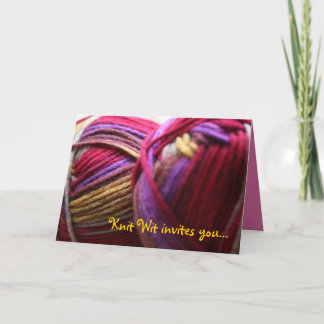 Het breien de Uitnodiging van de Club