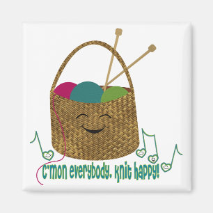 Het breien Gelukkige Magneet