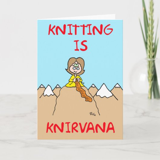 het breien is knirvana kaart (Voorkant)