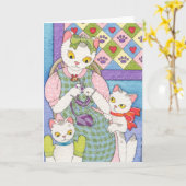 Het breien met de Kaart Moussart van de Moederdag (Gele Bloem)