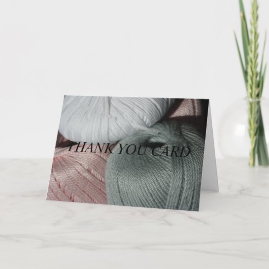 Het breiende Garen dankt u kaardt Bedankkaart (Voorkant)