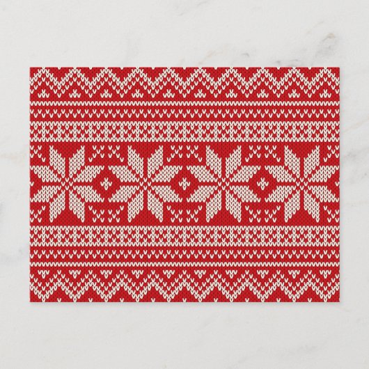 Het Breiende Patroon van de Sweater van Kerstmis - Feestdagenkaart (Voorkant)