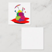 het brein - ijsje vierkante visitekaartje (Voorkant / Achterkant)