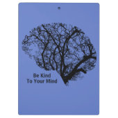 Het brein is gek op je donkerblauwe klembord. klembord (Achterkant)