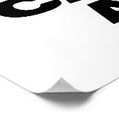 Het brein is volledig kan niet meer denken (hersen poster (Hoek)