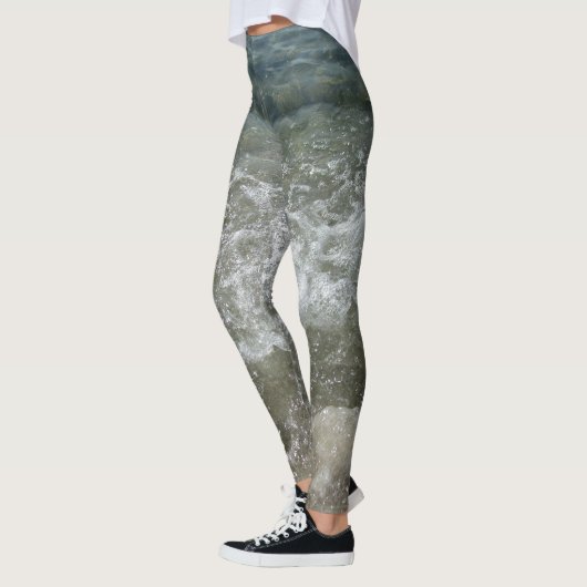 Het breken Surf Splashing Ocean Wave Leggings (Links)