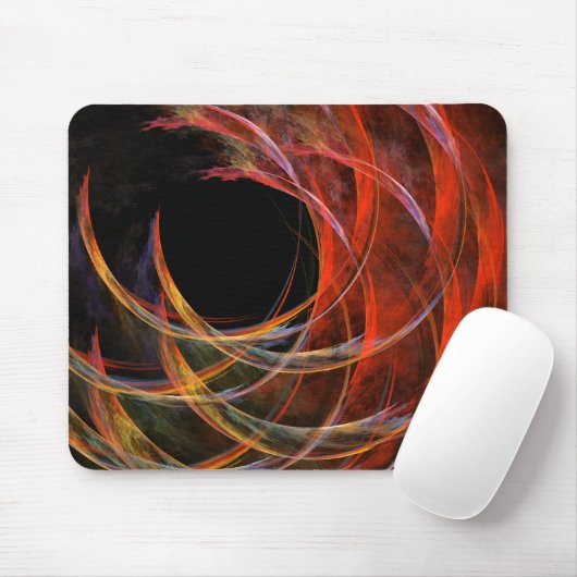 Het breken van de Abstracte Cirkel Mousepad Muismat (Met muis)