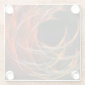 Het breken van de Abstracte Kunst van de Cirkel Glazen Onderzetter (Achterkant)