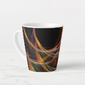 Het breken van de Abstracte Kunst van de Cirkel Latte Mok (Linkerhoek)