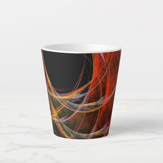 Het breken van de Abstracte Kunst van de Cirkel Latte Mok (Voorkant)