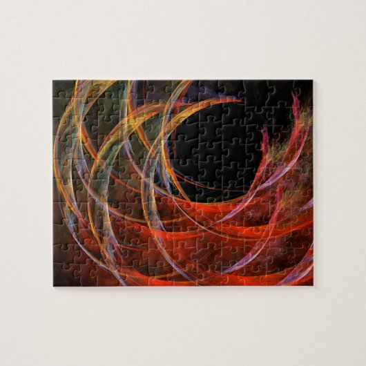 Het breken van de Abstracte Kunst van de Cirkel Legpuzzel (Horizontaal)