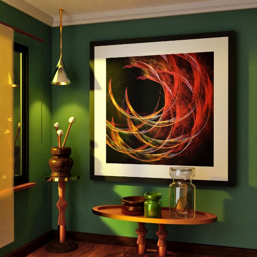 Het breken van de Abstracte Kunst van de Cirkel Poster