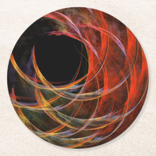 Het breken van de Abstracte Kunst van de Cirkel Ronde Kartonnen Onderzetter
