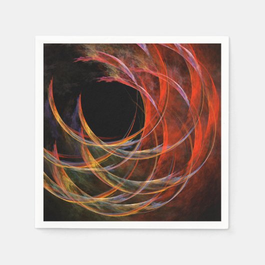 Het breken van de Abstracte Kunst van de Cirkel Servetten (Voorkant)